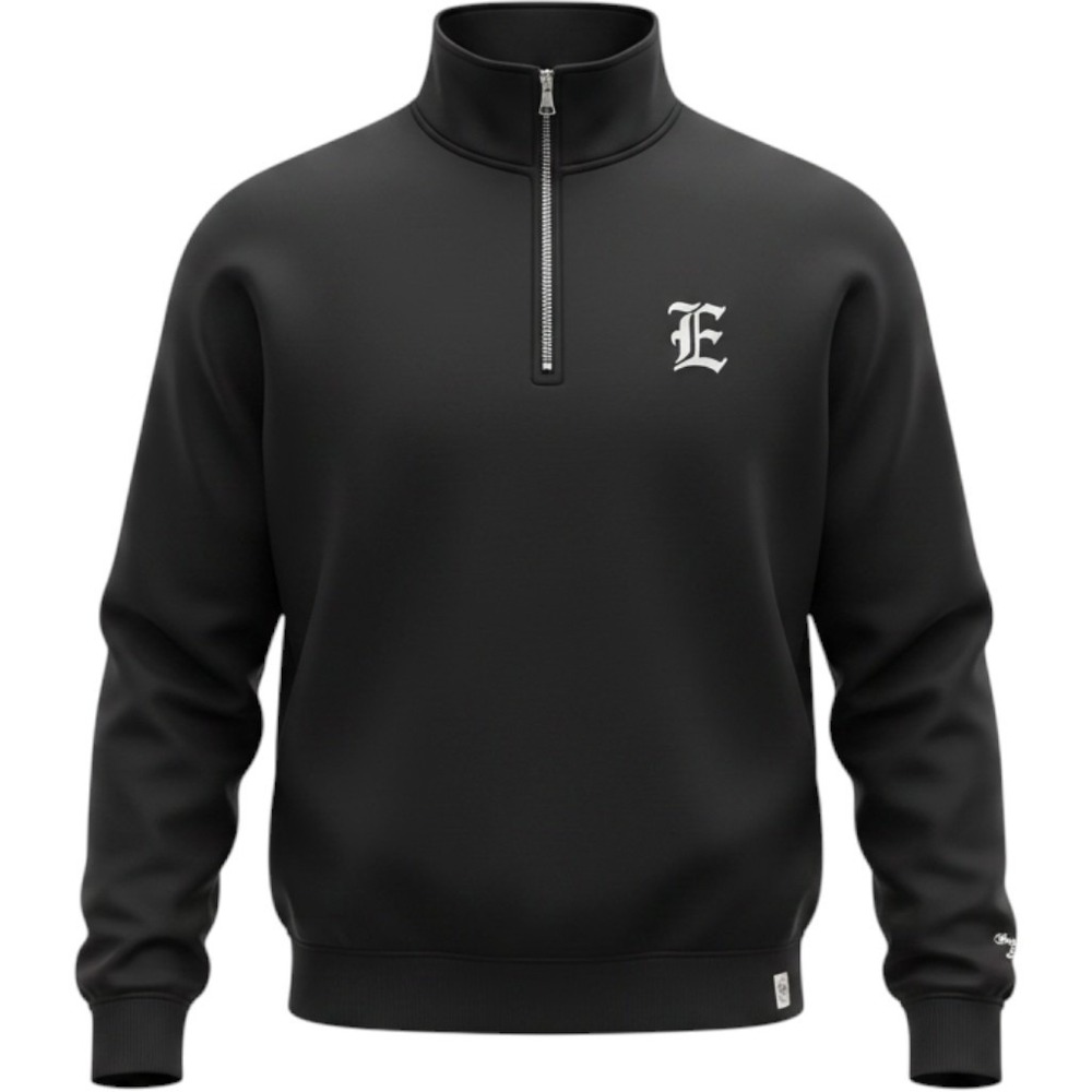 Reigning Champ Black Quarter Zip Pullover Sweatshirt Team East Logo XL